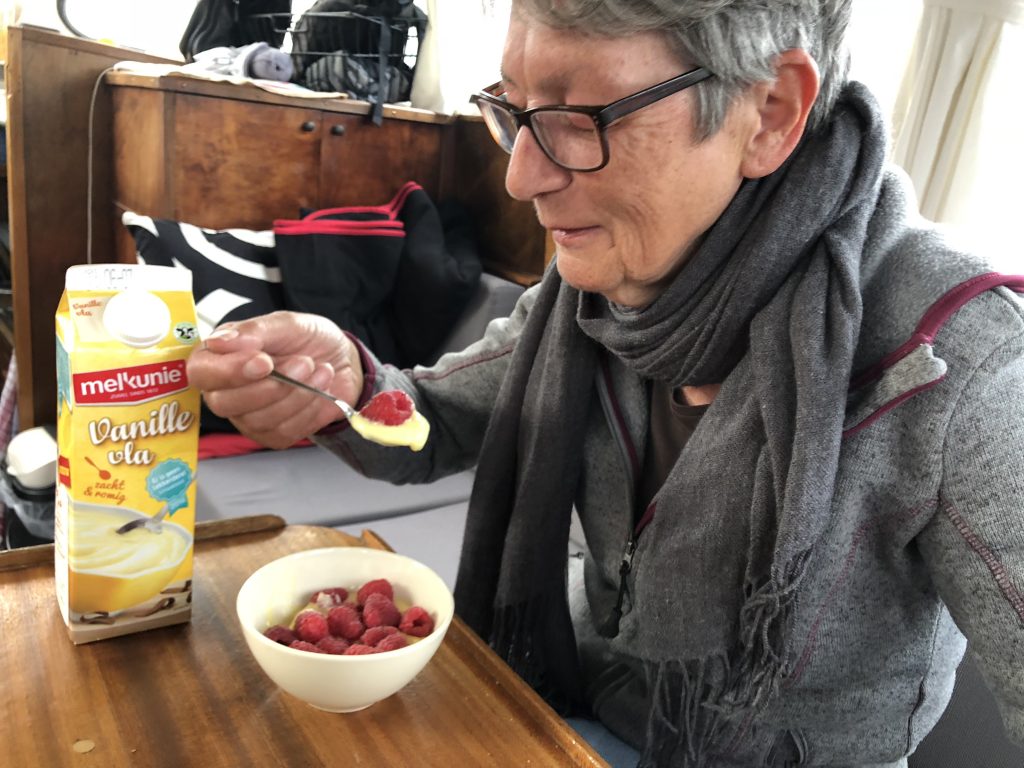 Vla-Luxus. Heute Vanille pur mit frischen Himbeeren