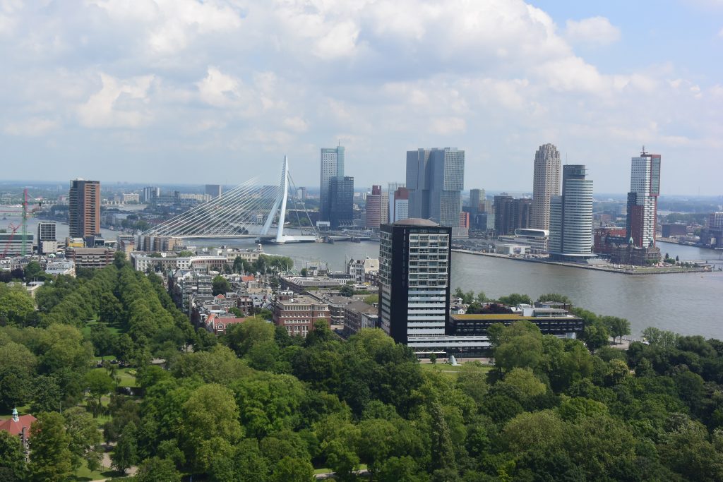 Im Zentrum die weiße Erasmusbrug