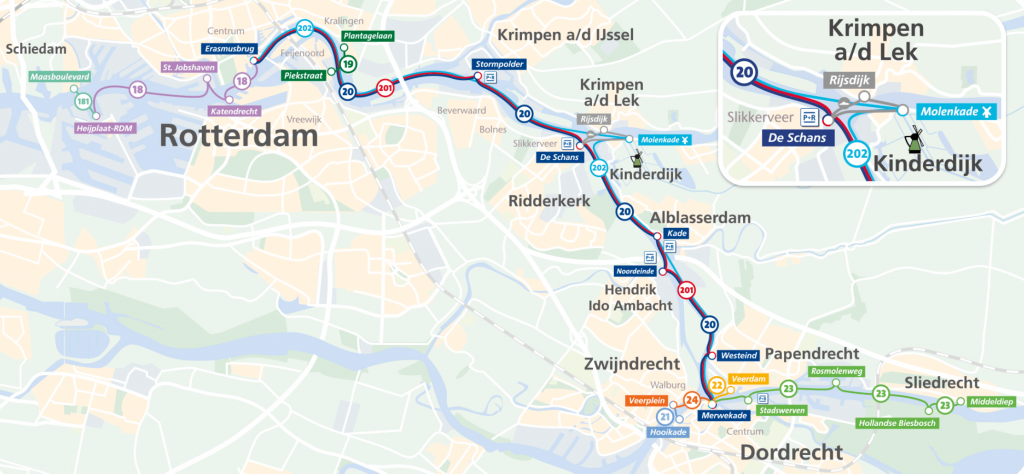 Der Wasserbus 20 hat die gleiche Strecke