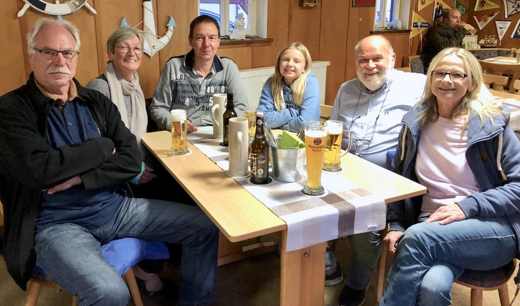 Gemütliches Ende eines schönen Tages mit Brigitte, Lena und Thomas